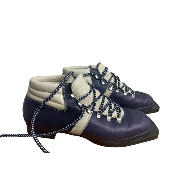 Fabiano mens Italian leather mountain /ski boots  like new  size 8.5 dark purple - Picture 3 of 16